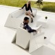 Rest armchair Vondom white Matt