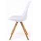 Lot de 2 Chaises Blanches Piétement Chêne KosyForm