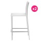 Lot de 2 Chaises Plan de Travail Blanche KosyForm