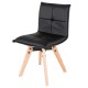 Lot de 4 Chaises Similicuir Noir KosyForm