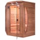 Sauna infrarrojo espectros 3 lugares cuarzo angular y magnesio