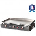 Plancha Tonio Lagoa 3 luci casella e piastra in acciaio inox gas