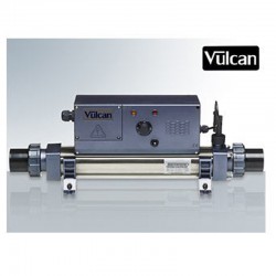 Réchauffeur Vulcan Analogique Titane 12kW Tri Piscine Hors-Sol et Enterrée