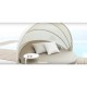 Bain de Soleil Vela Daybed Vondom Blanc Mat Rond Inclinable Parasol