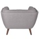 Fauteuil en Tissu Gris Intense Meryl KosyForm