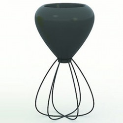 Vaso spaghetti fioriera Basic VONDOM nero