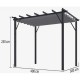 Pergola Aluminium Habrita Anthracite 12m2 avec toile d'ombrage