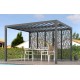 Pergola Bioklima Lames Orientables 11m2 und Windschutzscheibe Fassade 3.6m