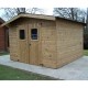 Therma Garden Shelter in Solid Wood of 10.33 m2 with Onduline Habrita Roof