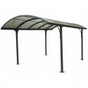 Carport 1 auto 3.05x4.85m alluminio e policarbonato 6mm ANTI-UV Habrita