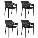 Conjunto de 4 poltronas Vondom Spritz preto