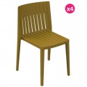 Juego de 4 Sillas Vondom Spritz amarillo mostaza