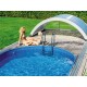Rifugio per piscina in alluminio e policarbonato 394 x 854 x 140