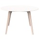 Table Ronde Vondom Faz Wood Plateau Blanc et Pieds Chêne Blanchis Diamètre 120cm H74cm