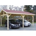 Carport in Pine Treated autoclave 15m2 with PVC cover Habrita