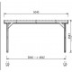 Posto auto coperto in legno senza tetto 304x502 Delahaye 15 m2