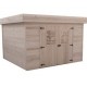 Wooden Garden Shed Dinan Habrita 20.64 m2 with Flat Roof