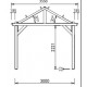 Carport en Bois 18m2 avec Toit Habrita