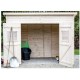 Garden shed Habrita solid wood 25,37 m2 with flat steel roof