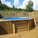 Piscine Bois Ubbink Océa 430 H120cm Liner gris