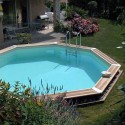 Pool Wood Ubbink Océa 580 H130cm Liner Blue