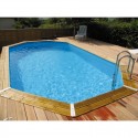 Pool Wood Ubbink Océa 470X860 H130cm Forro Azul