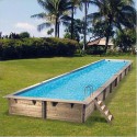 Pool Wood Ubbink Linea 500x800 H140cm Liner Cinza