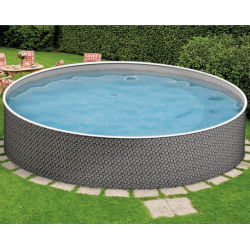 Zwembad Azuro Round Graphite-wit 360x120
