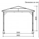 Blueterm wooden garden kiosk 12.32 m2 with 2 Habrita Walls