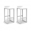 Set of 2 High Wall Street Stools Vondom White