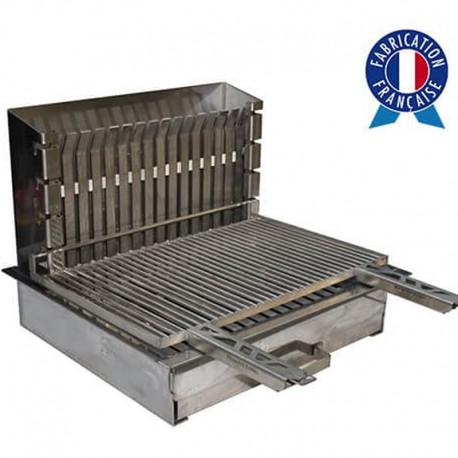 Barbecue Tonio avec Tourne Broche Encastrable Inox