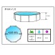 Piscina Oval GRE White Fiji 500×300x120 com filtro de areia