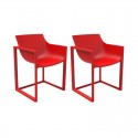 Conjunto de 2 sillones wall street Vondom Red