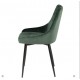 Lot de 4 Chaises Repas Velours Vert avec Piétement Métal Noir Kari KosyForm