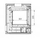 Wood Insert Ferlux Panoramic 70 Angle with 2 glazed sides 15 kW