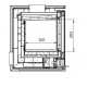 Wood insert Ferlux Panoramic 90 with 3 glazed sides 18 kW