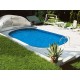 Piscina Oval Ibiza Família 800 Luxuoso Enterrado