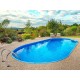 Piscine Ovale Ibiza Azuro 900x500 H150 liner bleu