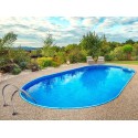 Ovaler Pool Ibiza Azuro 900x500 H150 blauer Liner