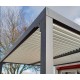 Pergola Bioclimatic aluminio antracita 10,80 m2 y techo con cuchillas ovaladas Habrita