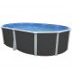 Rond bovengronds zwembad TOI Prestigio wit 350x132 met complete kit