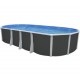 Piscina fuori terra TOI Ibiza Compact ovale 730x366x132 con kit completo antracite