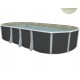 Oberirdischer Pool TOI Ibiza Compact oval 730x366x132 mit komplettem Anthrazit-Kit