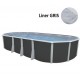 Piscina acima do solo TOI Ibiza Compact oval 730x366x132 com kit completo de antracite