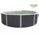 Above ground pool TOI Magnum round 350x132 with complete kit Anthracite