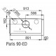 Inserto in legno angolare smaltato destro Bronpi Paris 90-ED Vision 14kW con turbina