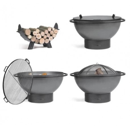 Kongo Cook King Premium Garden Brazier 85cm with 4 Accessories