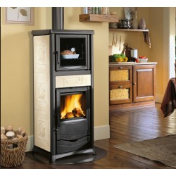 Stufa a legna con forno Nordica Extraflame Rossella più Liberty Cream 9.1kW