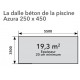 Piscine Bois Ubbink Azura 250x450 H126cm Liner bleu