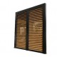Pergola Bioclimatica Habrita antracite alluminio 7,20 m2 ventose finto legno